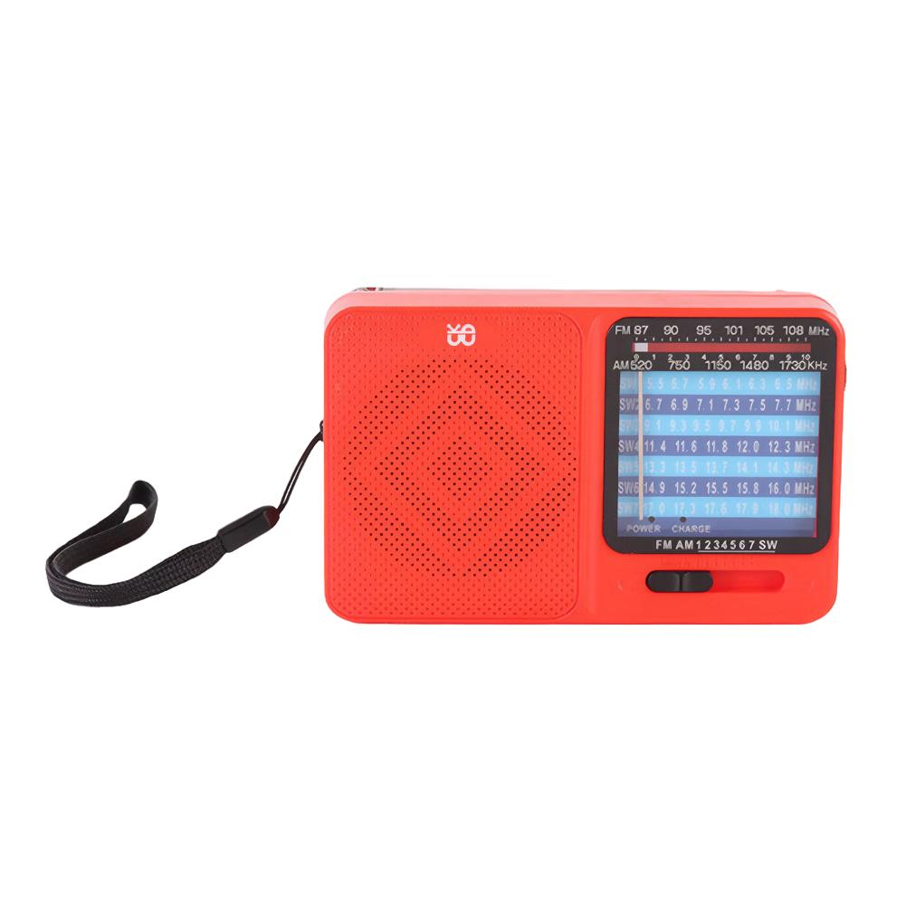 

FM AM SW Radio with Headphone Jack Pocket Radio Battery Operated Radio for Seniors червоний