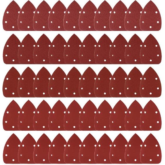 Coceca Mouse Detail Sander Sandpaper Sanding Paper Assorted Sanding Pads 40 80 120 180 240 Grits (50pcs Mouse Sandpaper)