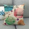 Simple Wave, Star and Rose Pattern Digital Printing Short Plush Pillow Covers for Car Sofa Office Cushion Cover Home Goods
