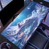 Magical Moonlight Fairy Art Print Gaming Mouse Pad Large Desk Mat Antislip Rubber Base Stitched Edge Keyboard Mat For Office