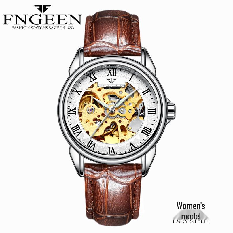 Fen Zun Men's Waterproof Fashion Automatic Skeleton Watch