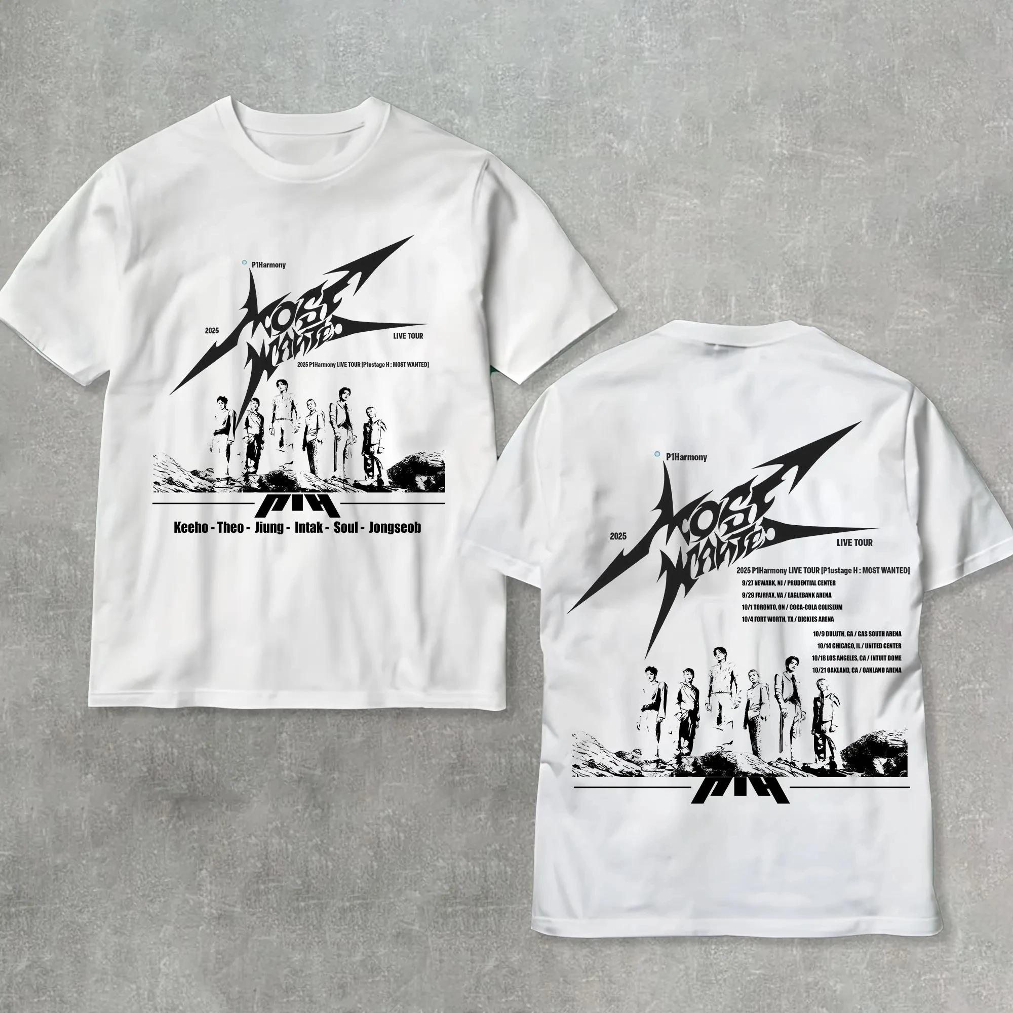

Summer Unisex P1Harmony 2026 DUH Same T-shirt Kpop Print Summer Short Sleeve Tee for Fans Men Women Clothing Streetwear T Shirts L зелений