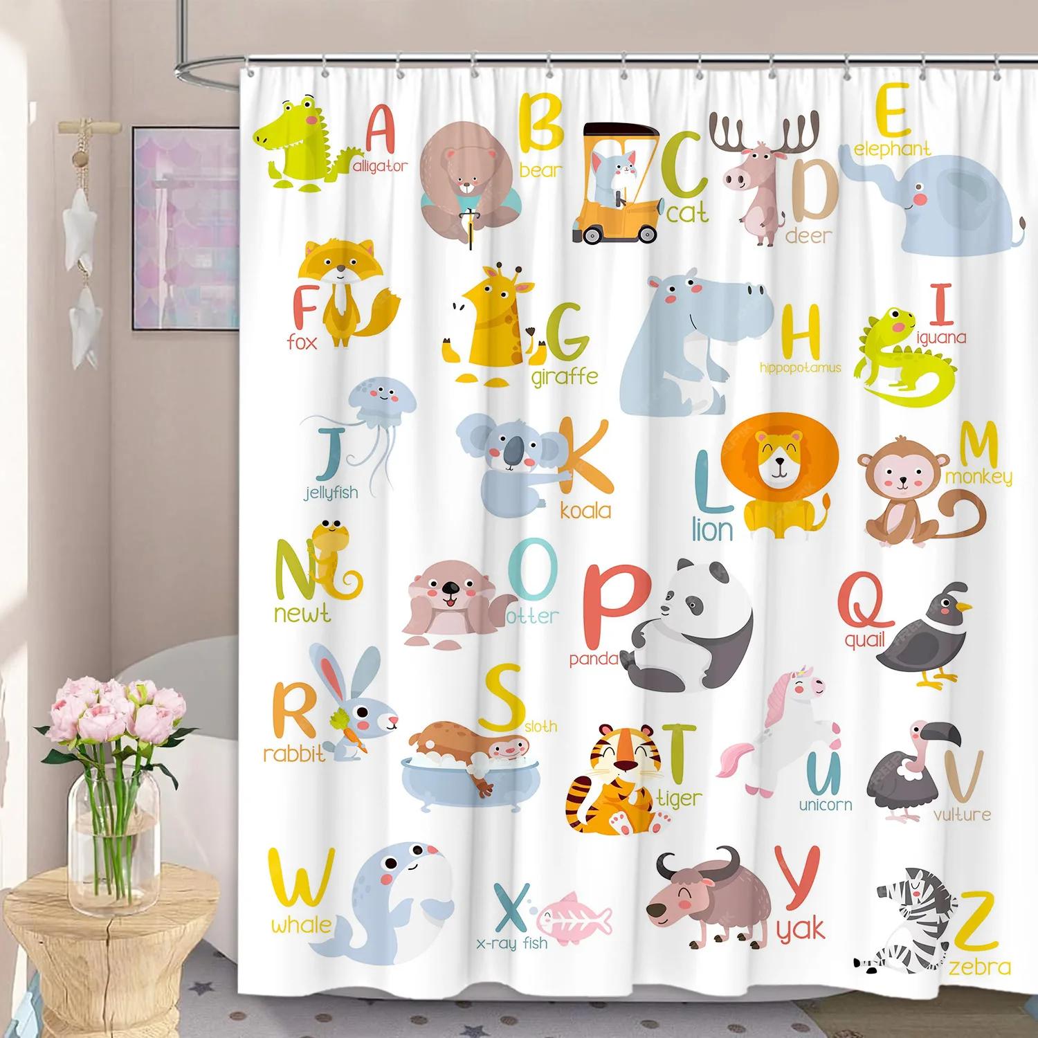 

Kids Bohemian Rainbow Shower Curtain Inspirational Quotes Abstract Girls Pink Moon Sun Polyester Fabric Bathroom Decor Curtains 90x180cm-35x70in