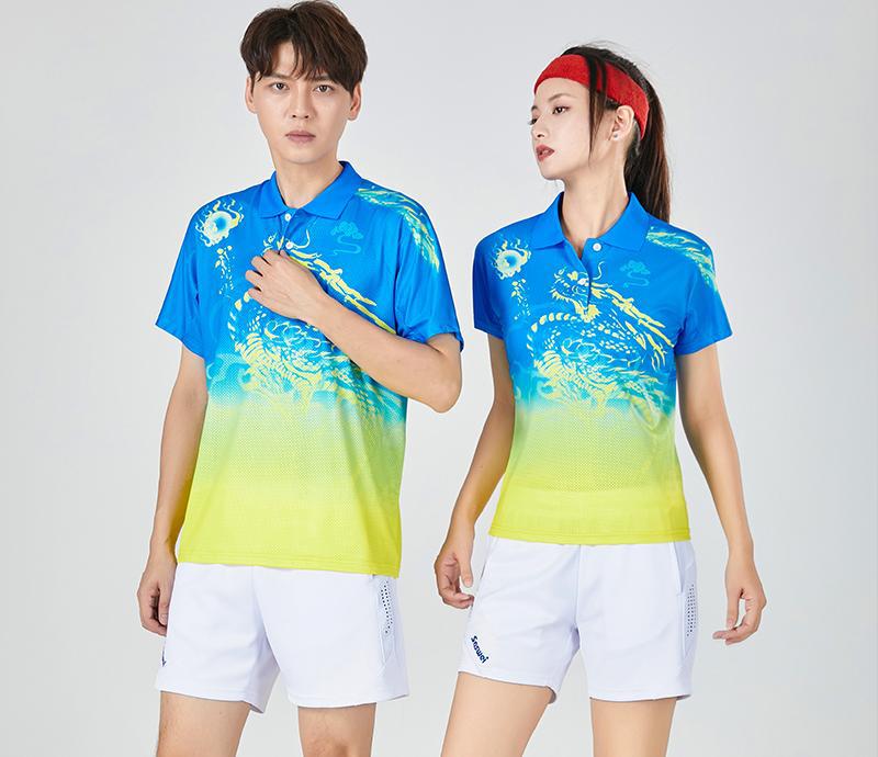 Quick-Dry Table Tennis & Badminton Clothing Set: Kids' Polo & Adult Short Sleeve