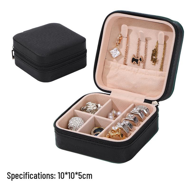 

Минималистичная портативная шкатулка для украшений класса люкс: Компактное хранение для колец и губной помады 10x10x5cm