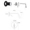Basin Faucet Single Lever Rotation Wall Mounted  Brass Mixer Tap Bathroom Basin Water Sink Mixer In-Wall Style