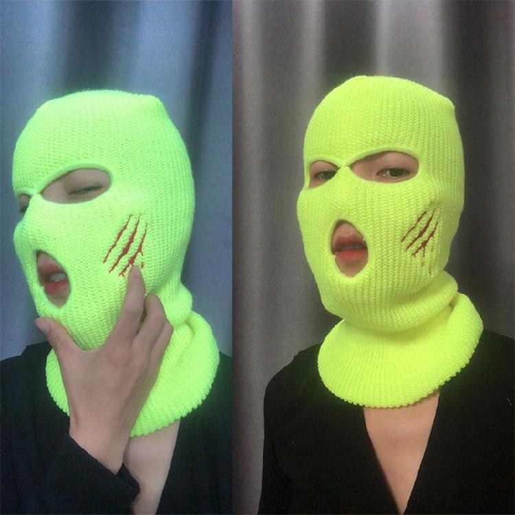 3 Hole Knitted Ski Mask Full Face Mask Balaclava Warm Thermal Outdoor Sports