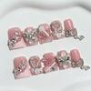 European & American Style 3D Carved French Alloy Handmade Wearable Nails