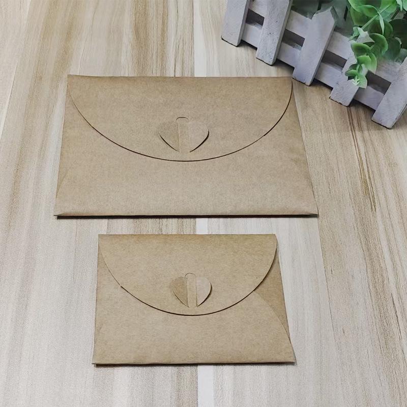 Креативная пряжка-сердце DIY Праздничная открытка Ретро Европейские крафт-конверты - Большие и маленькие