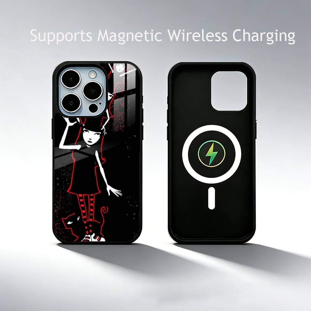 Emily the Strange Phone Case For iPhone17,16,15,14,13,12,11 Plus,Pro Supports Magnetic Wireless Charging