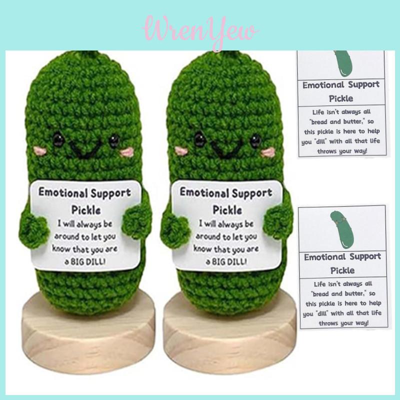Handmade Crocheted Funny Cucumber And Potato Woolen Expression Gift Set