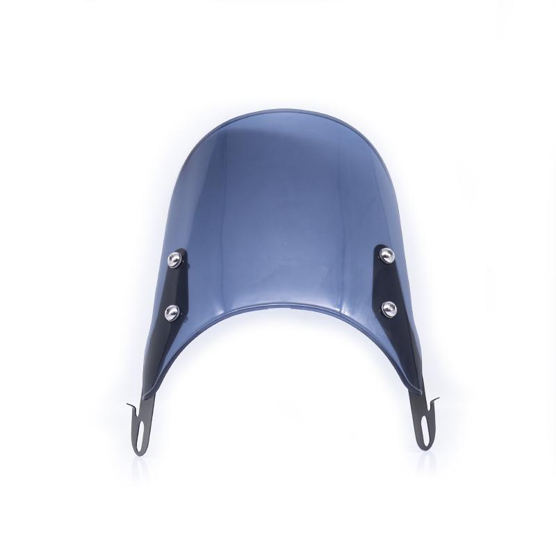 Black/Clear Motorcycles Custom Compact Sport Wind Deflector Retro Windshield 4-7'' Headlamp Universal Fit For Yamaha