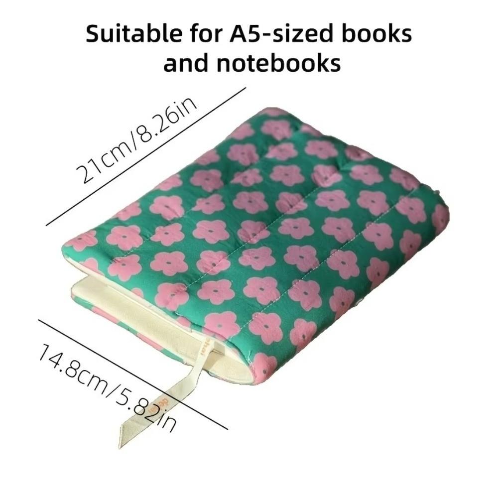 Lightweight Fabric Book Cover Floral Design Fabric Book Sleeve Notebook Protector  for Book Lovers