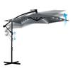 Folding Garden Umbrella, 6 Sections, 350 Cm, With Cover And Lights, Plonos Pl-882
