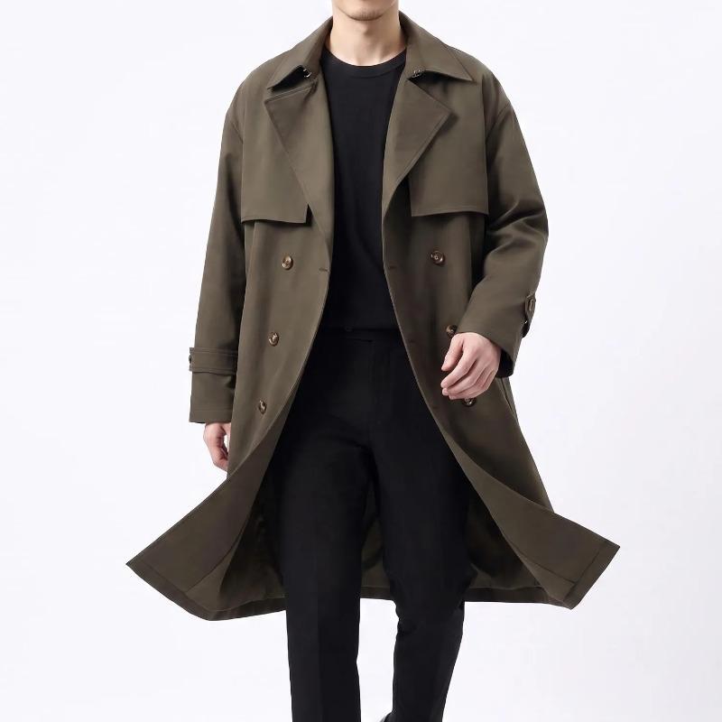Men Mid Length Trench Coat New