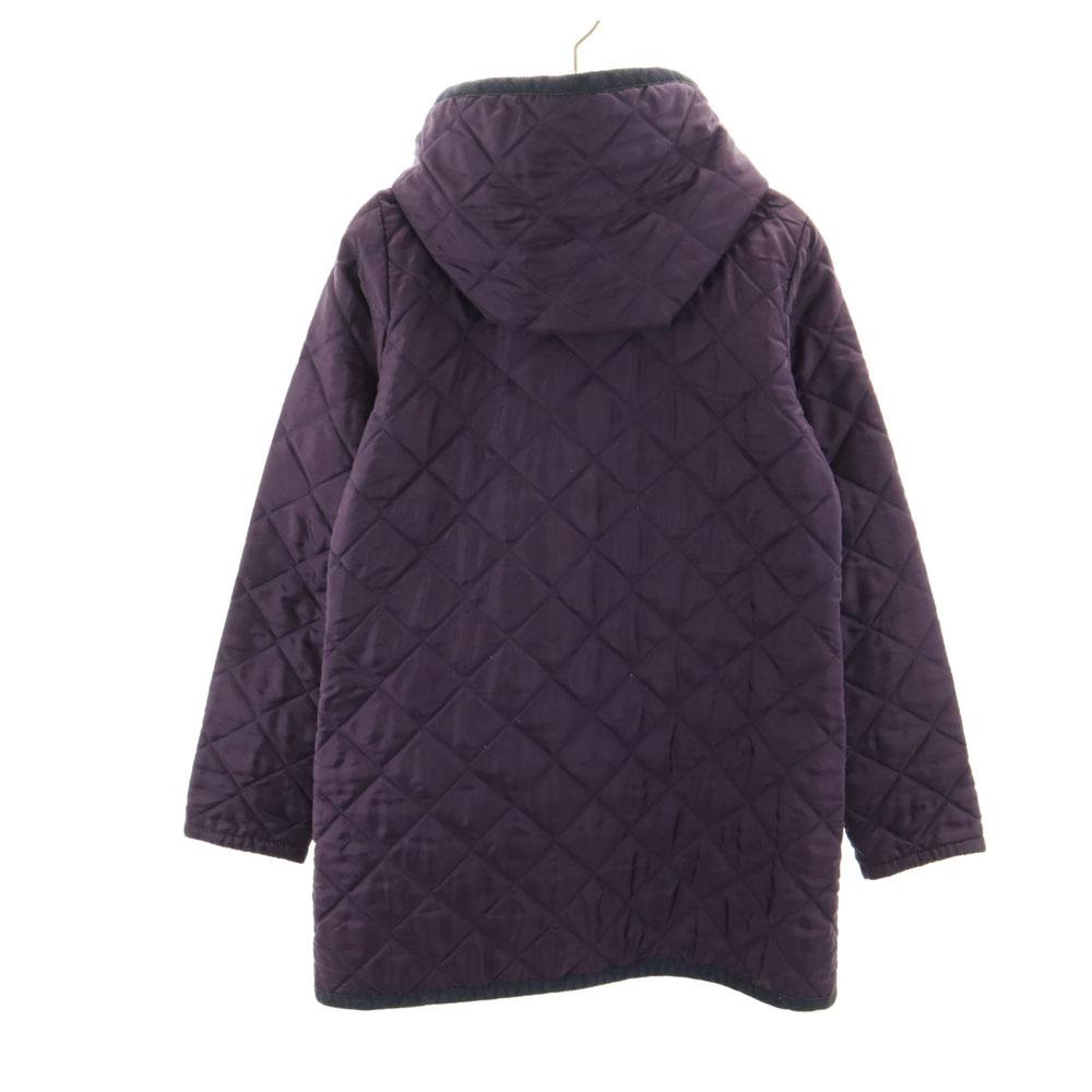 LAVENHAM Made In England Quilted Coat 38 Purple Filling Into Cotton Women Used