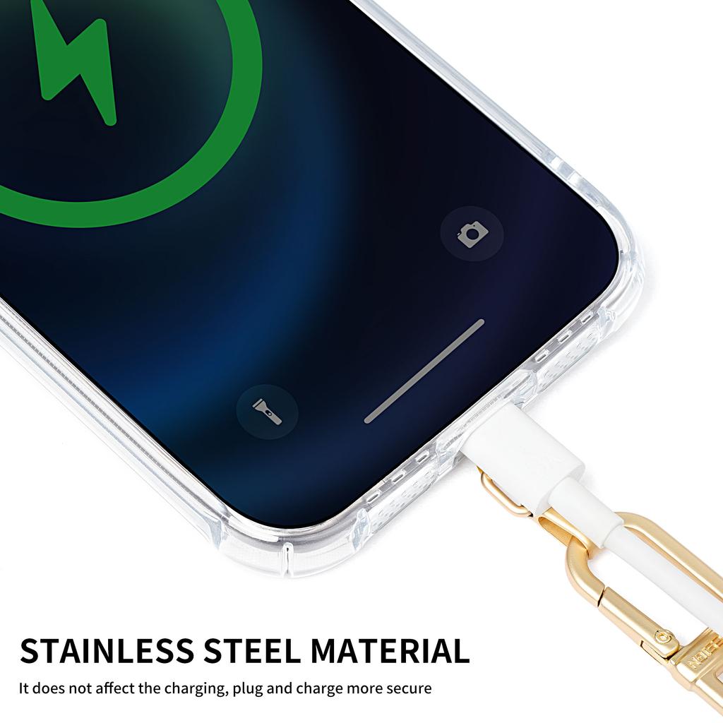 Phone Tether Tab Triangle Metal Patch Pad for Phone Lanyard Strap