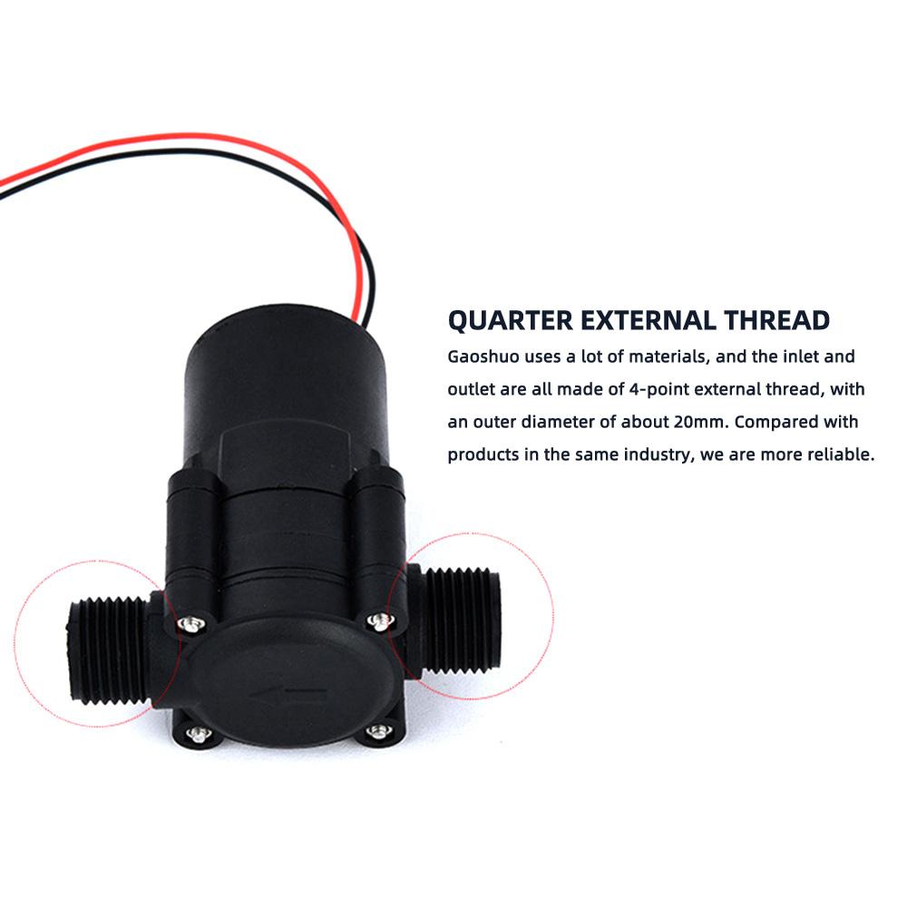 DC 9.8V-18.5V Mini High Power Hydroelectric Turbine Water Flow Generator Electric Hydroelectric Hydro Generator Power Supply