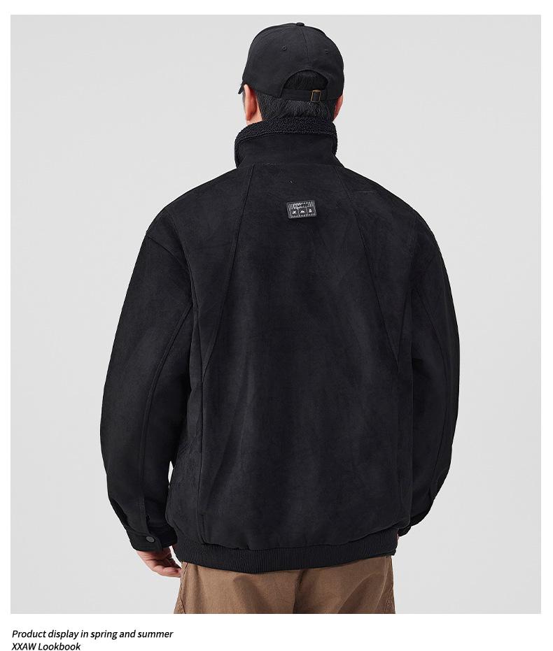 Mu Yuan Men's Retro Leather and Fur Lambswool Jacket - Winter Collection