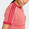 Adidas Originals 3 Stripes T Shirts Women's Orange Red Crew Neck Moderate KS9989
