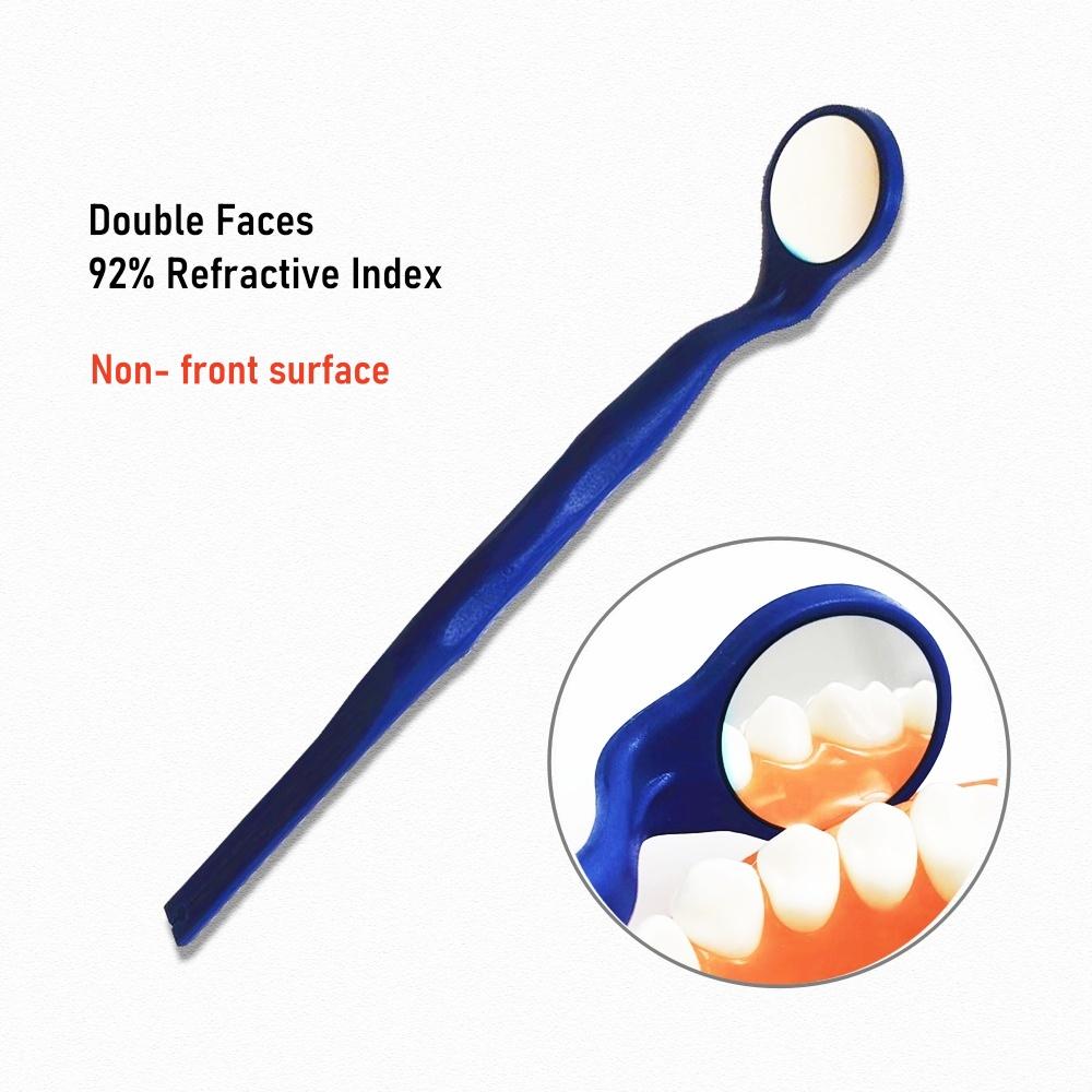 1 Piece Dental Mouth Mirror Oral Examination Mirror Front Surface Ultra Definition with Endo Ruler Refractive Index 99.2% 92% and 85%
