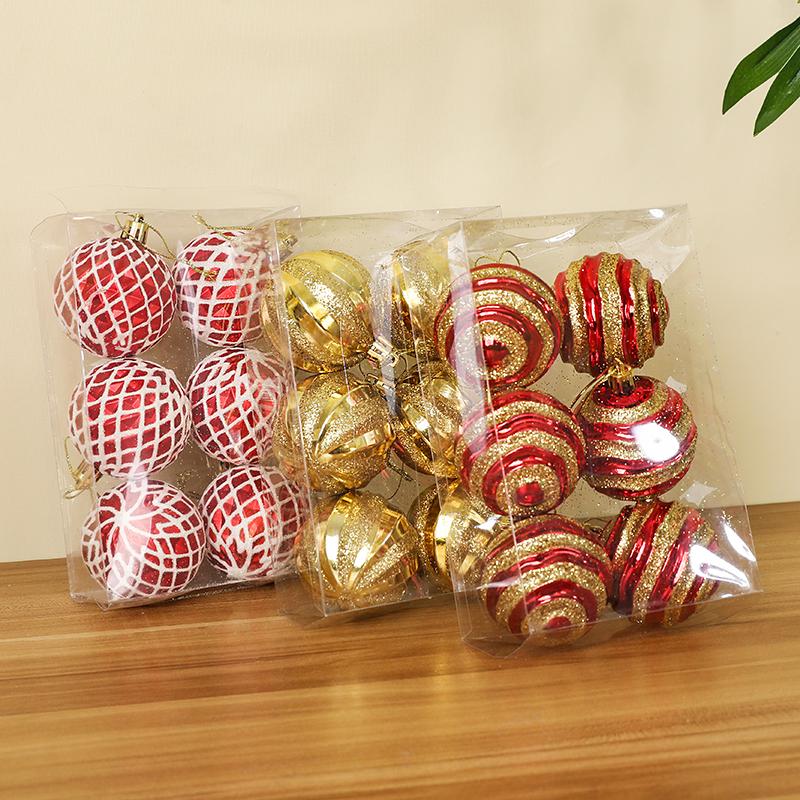 6szt 6cm bombki choinkowe ozdoby choinkowe wiszące zawieszki Navidad Noel noworoczny świąteczny wystrój imprezy do domu