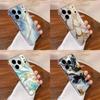 Cool Texture Platinum Marble Phone Case For iPhone 17,16,15,14,13,12,11 Pro,Max,Plus,X,XS,XR,SE4,E Mini Transparent Soft Cover