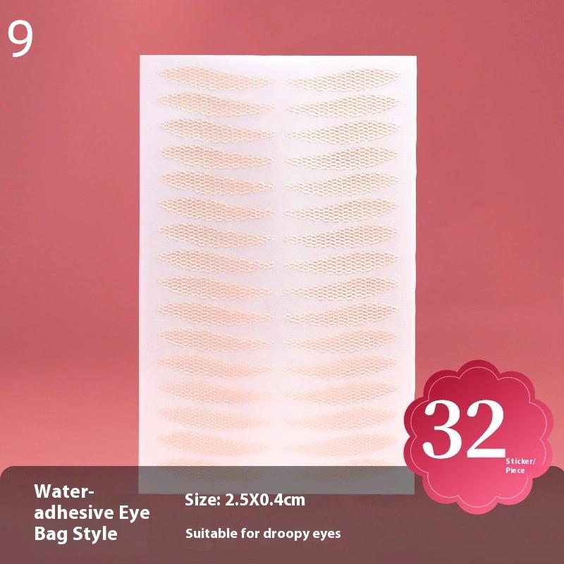 

10 листов невидимых наклеек для век, кружевные полоски для лифтинга глаз, лента для двойных век, клейкие наклейки, инструменты для век 9