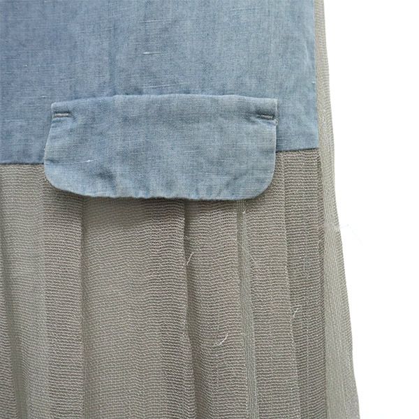 TELA Linen Blend Switching Cami One Piece XS Blue Switching Women Used