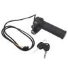 Electric Bike Throttle Grip Universal Electric Bicycle Scooter Wire Twist Throttle Grip with 2 Keys Waterproof Speed