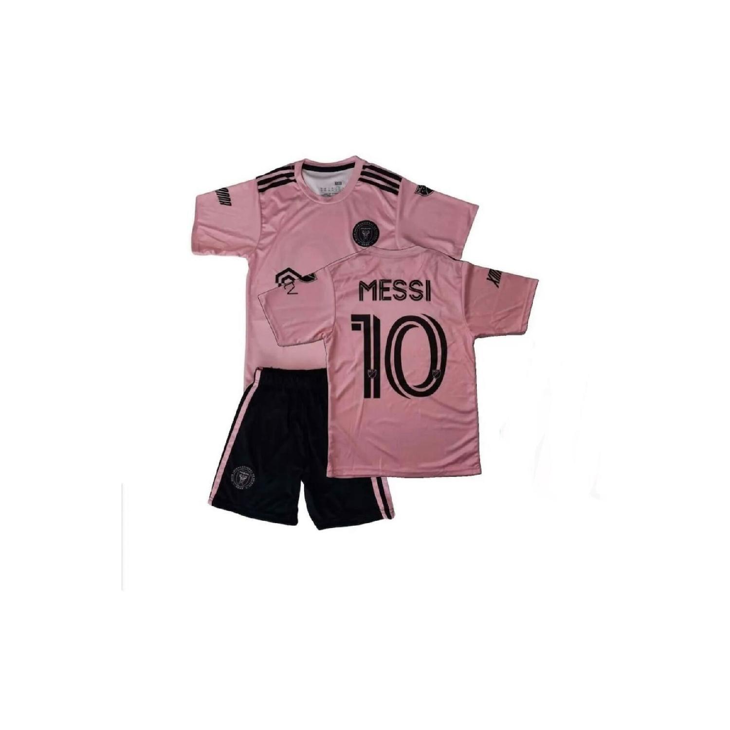 

Интер Майами Месси 23/24 Розовая детская футбольная майка 2-я