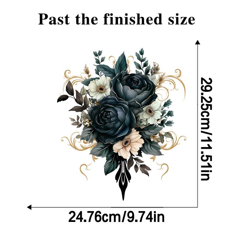 

Наклейки на стену с синими и золотыми цветами 30x30CM разноцветный