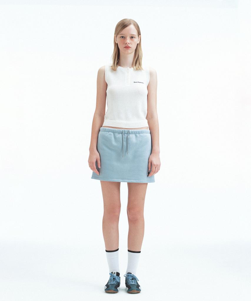 REST&RECREATION Half Button-Up Knit Vest - Ivory