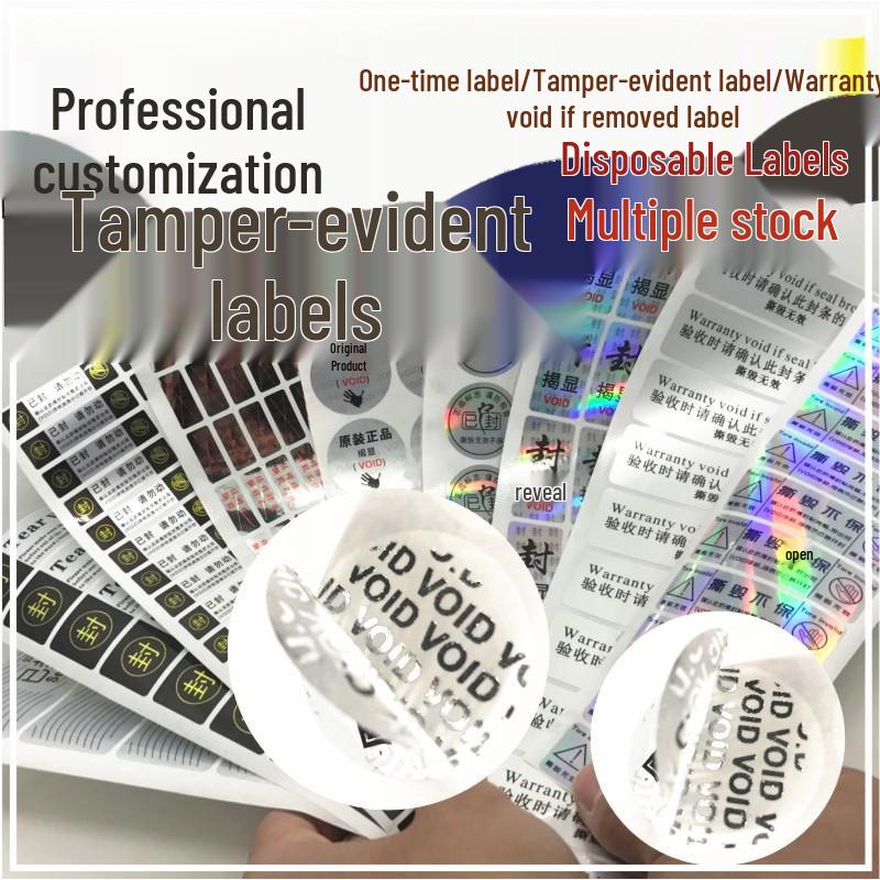 Tear-off Non-refundable Anti-Tamper Void Label Sticker - Self-adhesive, Disposable Seal