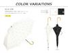World Party (Wpc.) Women's Off-White Long Parasol, 50cm, with Blackout Daisy Lace, 81-2789 (Off-White Daisy Lace, 50cm Ribs)