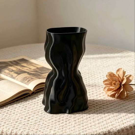 Bedroom Aesthetic Decor 3D Printed Flower Vase, Modern Minimalist Vase for Living Room Sophisticated Home Accessories Decor, Creative Floral