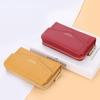 Women'S Wallet Fashion Lychee Grain PU Leather Women'S Zipper Buckle Horizontal Coin Purse Multi Card Bag