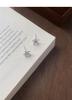 S999 Sterling Silver Blue Zircon Flower Stud Earrings for Women - Niche Design, Luxurious, Versatile