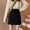 2026 Autumn/Winter Women's High-Waisted Black A-Line Hip-Hugging Korean Style Short Skirt