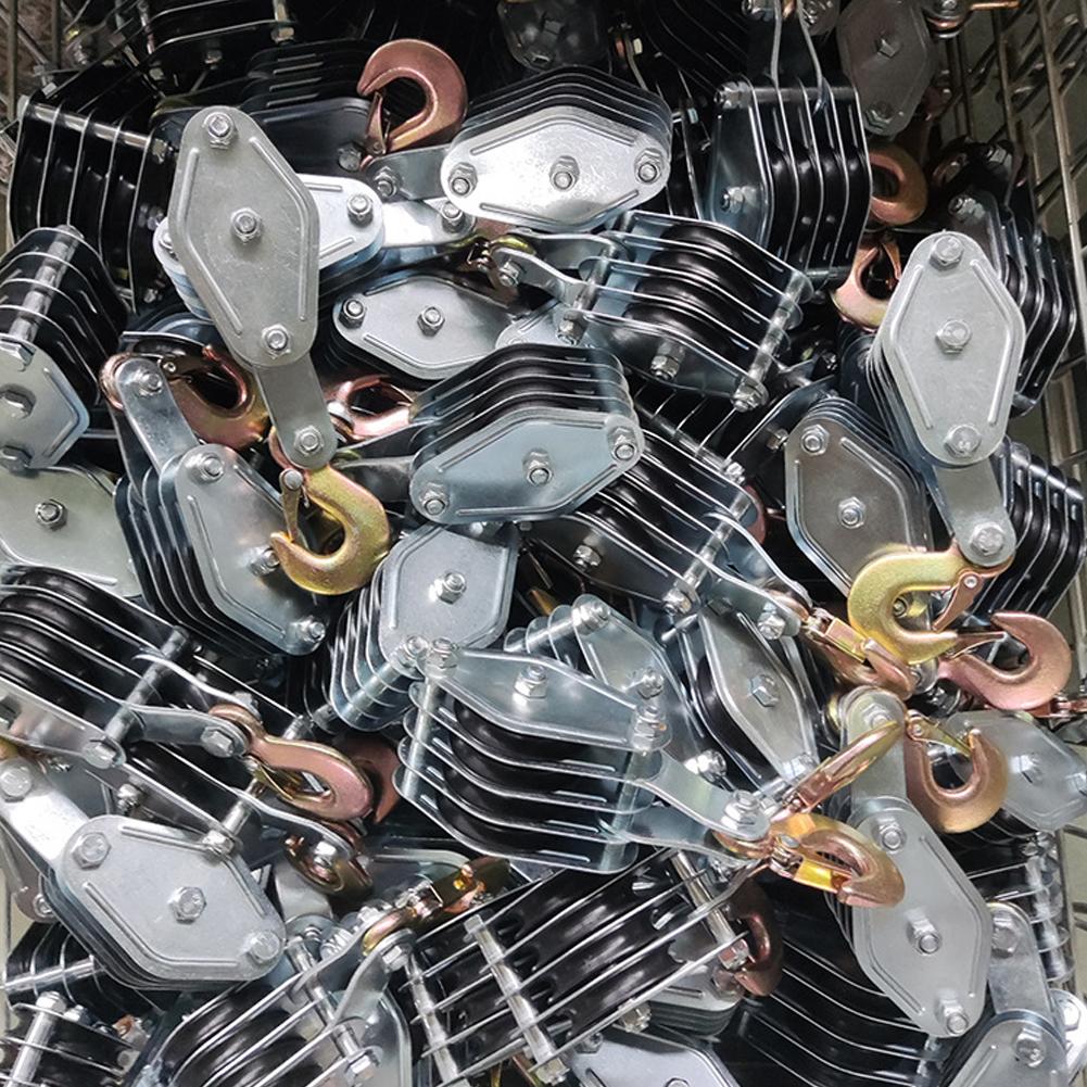 270 graden draaibare kabelpoelieblok Zinklegering haak Handheld kraan Zware polyethyleen kabelpoelie