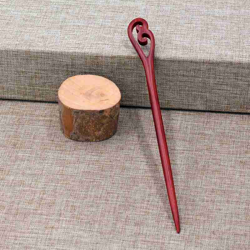 Hair Clasp Girls New Handmade Classical Hairpin Wholesale Updo Red Sandalwood Rosewood Hairpin Ladies Red Sandal Wood