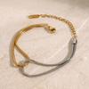 JYL Bracelet  Two-tone Design INS Vibe Enhances Style & Good Fortune