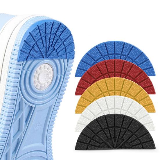 5 Paar Schuhsohlen, Reparatur-Ersatz, stoßdämpfend, rutschfest, frei zuschneiden, einfach zu verwendende Gummi-Schuh-Außensohlen