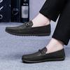 Causal Leather Men Shoes Formal Mens Loafers Moccasins Soft Breathable Slip on Boat Shoes Leisure Walk Italian New Driving Shoes
