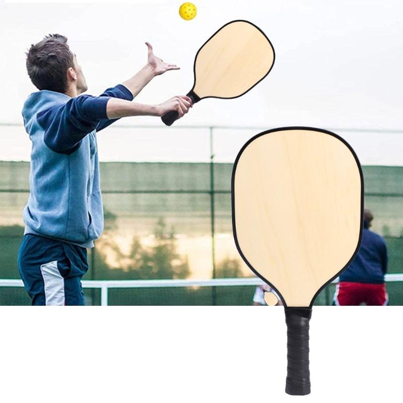 Raquette de Pickleball en Bois Raquette de Pickleball Raquettes de Pickleball Légères avec Poignée Ergonomique Rembourrée Cadeaux pour Hommes Femmes