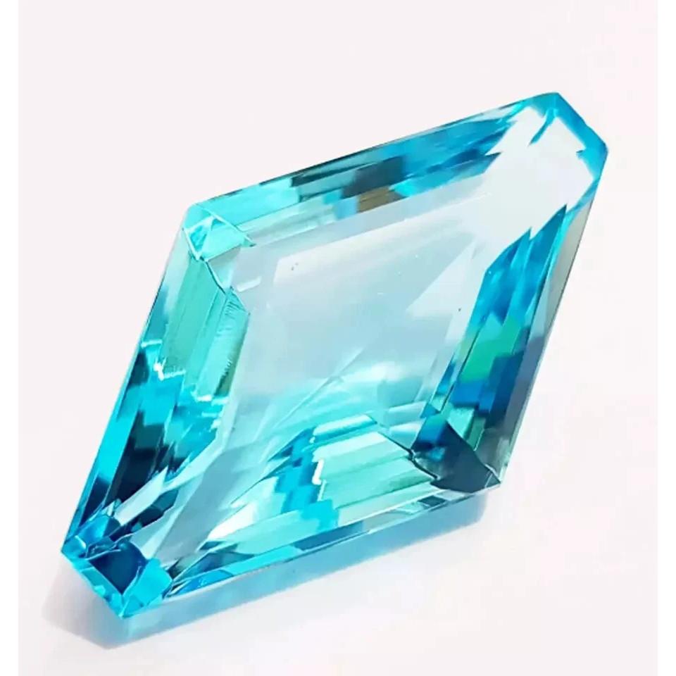 Natural Blue Topaz Attractive Aqua Fancy Cut 90-92 Ct Beautiful Gemstone