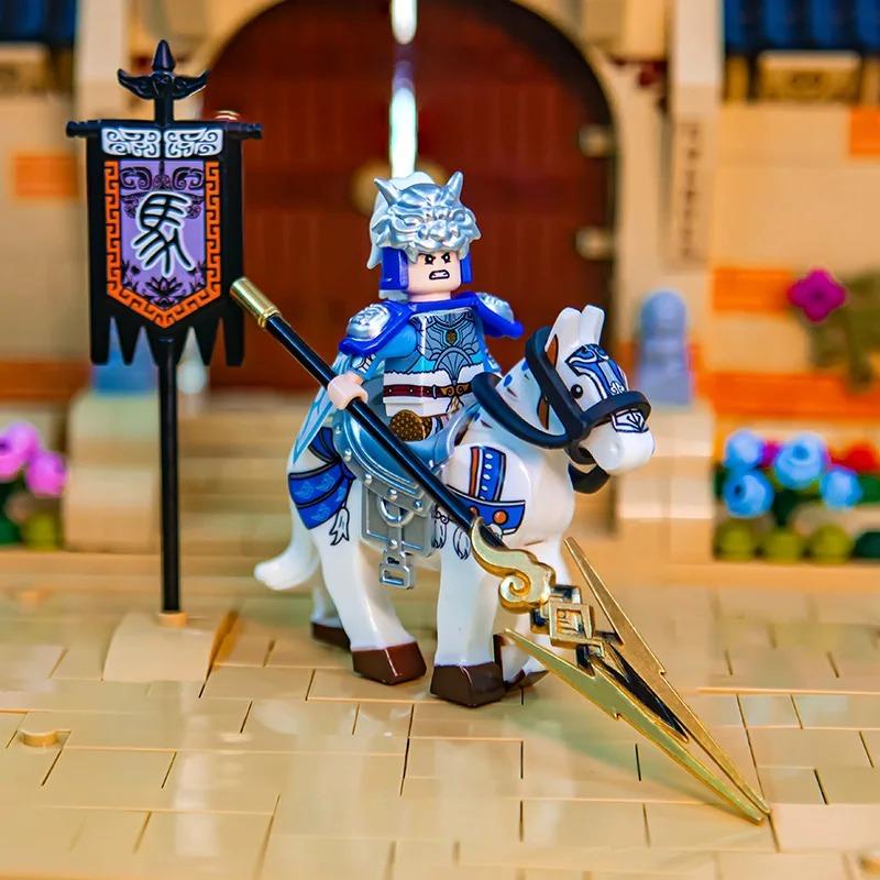 Building Block Man Figurine Three Kingdoms Zhuge Liang Armor Version Lu Bu Children's Assembly Toy Boy Holiday Gift Collection