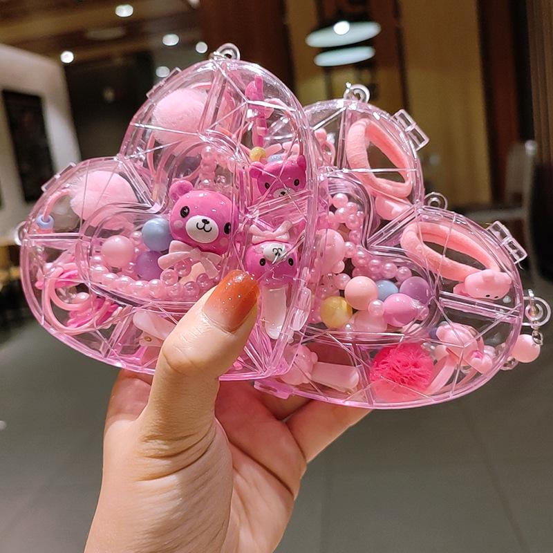 Coffret Cadeau Bijoux de Princesse pour Filles: Collier, Bracelet, Bague, Pince et Attache Cheveux