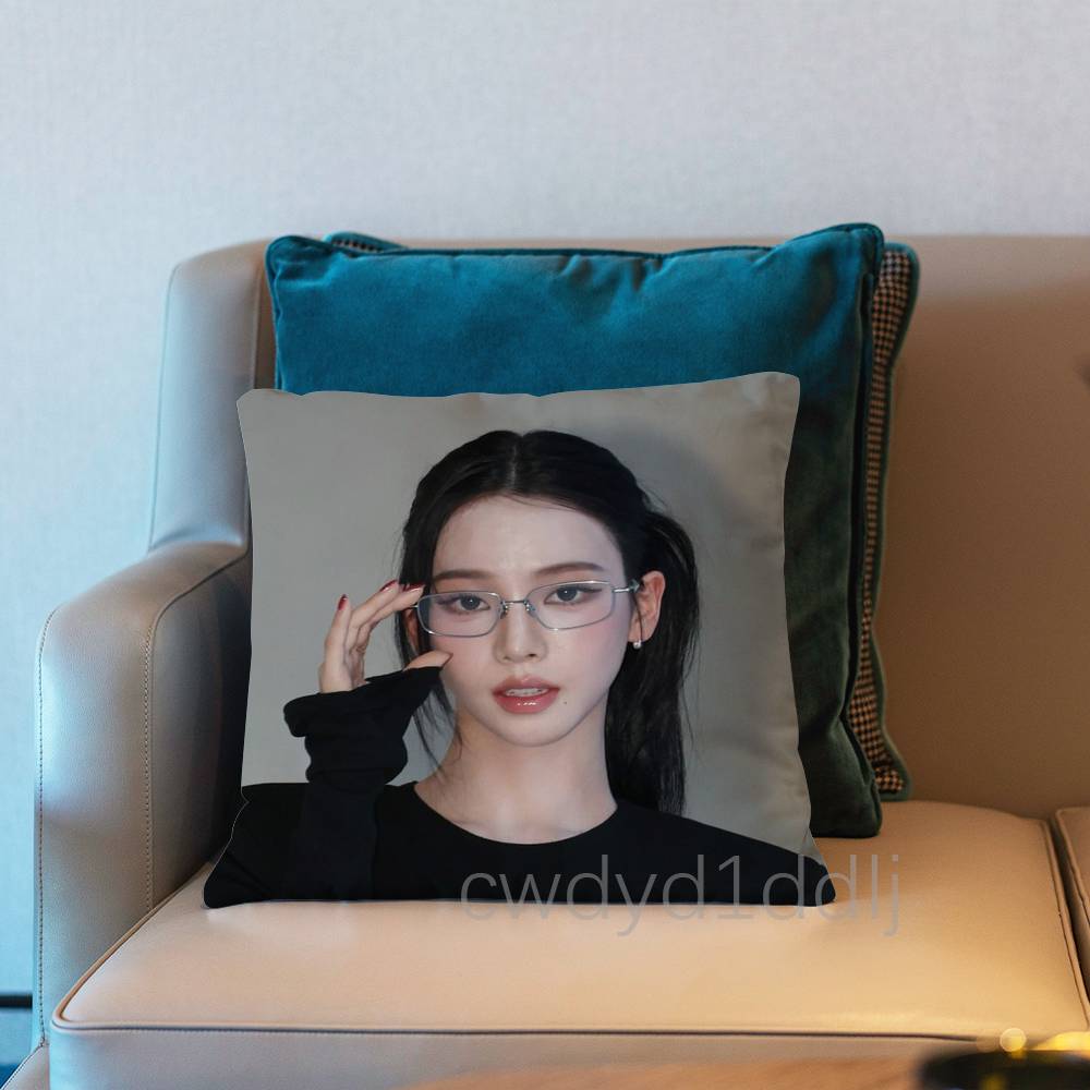 KKarina AAespaS Pillow Case Short Plush Sofa Decorative Gift Home Doublesided Printing Cushio