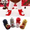 Winter Kinder Frohe Weihnachten Niedliche Cartoon-Puppe Strumpf Frottee Verdicken Rutschfest Thermisch Baby Boden Knöchelsocken für Neugeborene